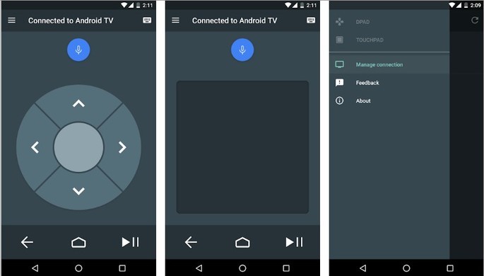 Imágenes de lanzamiento de la aplicación Android TV Remote Control en Play Store