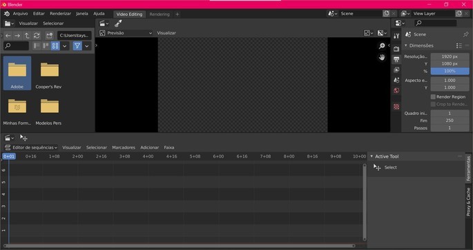 Captura de pantalla de Blender Video Editor