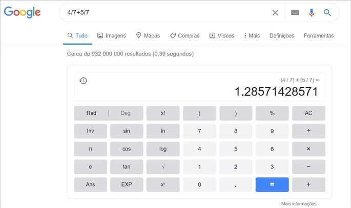 Además de hacer matemáticas en la barra de búsqueda, Google proporciona una calculadora completa