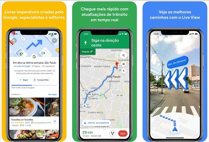 Imágenes de anuncios de Google Maps en la App Store