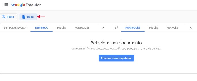 Traducción de documentos de Google Translate