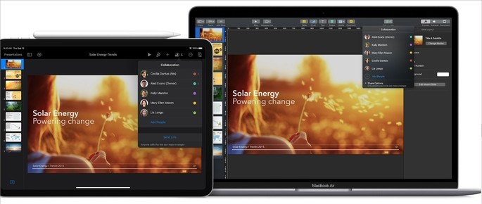Imagen de divulgación de la aplicación Apple Keynote Slideshow