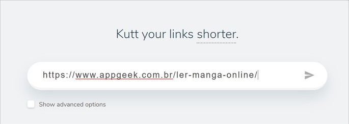 Interfaz del sitio del reductor de enlaces de Kutt