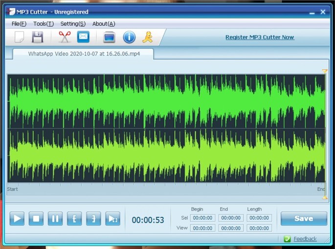 Captura de pantalla de MP3 Cutter Audio Editor
