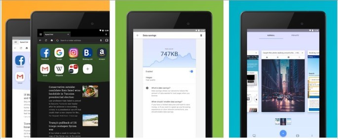 Imagen de lanzamiento de la aplicación Opera para Android