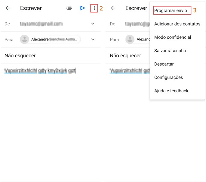 Programar el envío de correo electrónico de Gmail