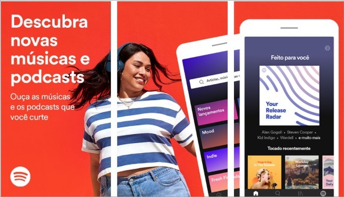 Imagen de promoción de la aplicación Spotify para Android