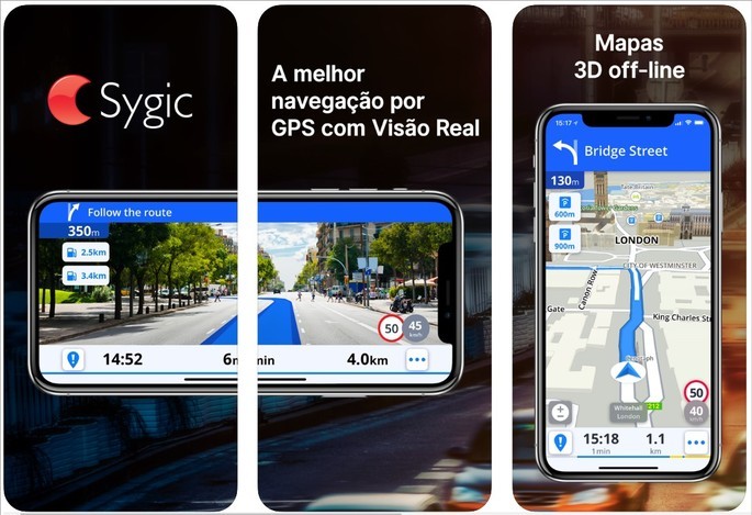 Imagen de promoción de la aplicación de navegación GPS Sygic en la App Store