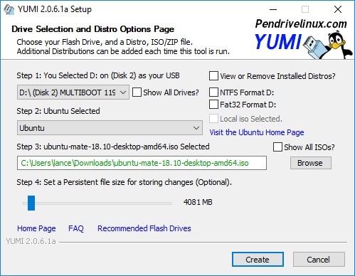 Imagen de lanzamiento del software YUMI